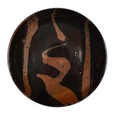 A tenmoku stoneware dish made by Hamada Shoji sold at auction by Maak Contemporary Ceramics