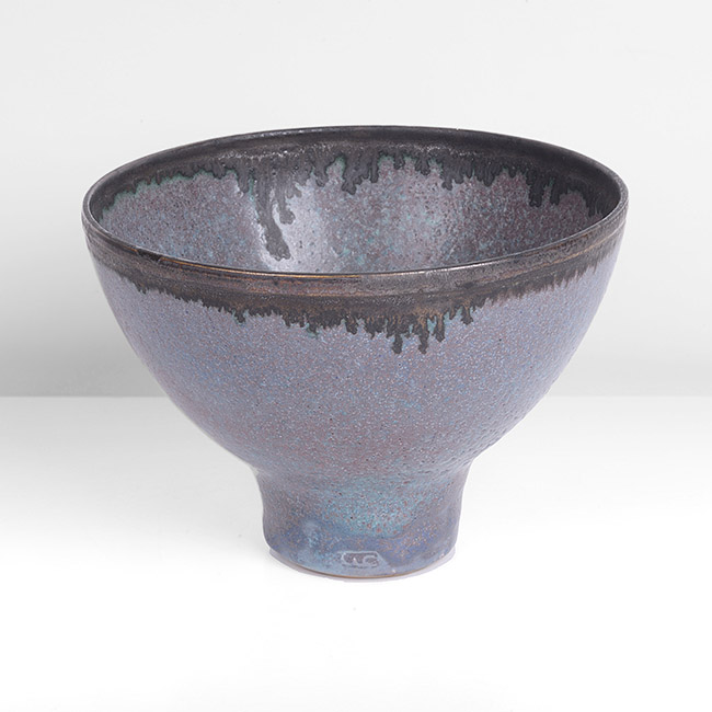 A pink and turquoise stoneware bowl made by Abdo Nagi sold at auction by Maak Contemporary Ceramics