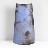 A blue and black smoke fired and burnished earthenware vessel made by Gabriele Koch in circa 1999 sold at auction by Maak Contemporary Ceramics