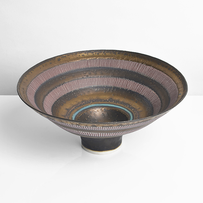 Lucie Rie sgraffito bowl sold by Maak