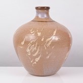 A cream stoneware bottle vase made by Heber Matthews in circa 1945 sold at auction by Maak Contemporary Ceramics