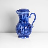 A blue slipcast earthenware 'Delft' jug made by Felicity Aylieff in 2010 sold at auction by Maak Contemporary Ceramics