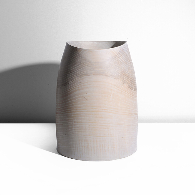 An ash 'barrel form' vessel made by Liam Flynn in 2009