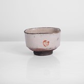 A cream raku bowl made by Inger Rokkjaer in 1980 sold at auction by Maak Contemporary Ceramics
