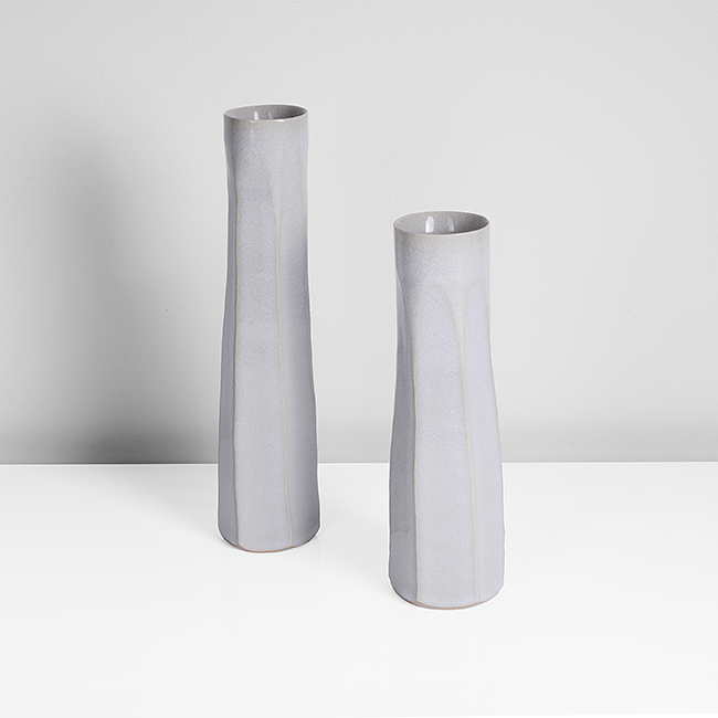 Two grey stoneware vases made by Rupert Spira in circa 1995 sold at auction by Maak Contemporary Ceramics
