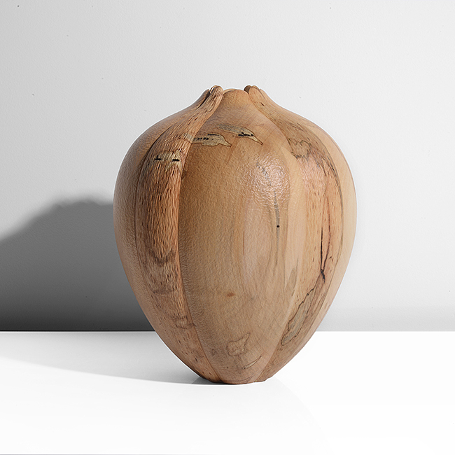 A red maple vessel made by John Jordan in 2000