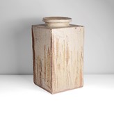 A cream and brown stoneware vessel made by Ian Auld in circa 1970 sold at auction by Maak Contemporary Ceramics