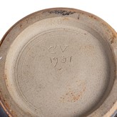 An incised signature and date on a vase made by Charles Vyse in 1931 sold at auction by Maak Contemporary Ceramics
