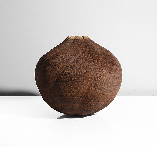 A walnut vessel made by John Jordan in 2006