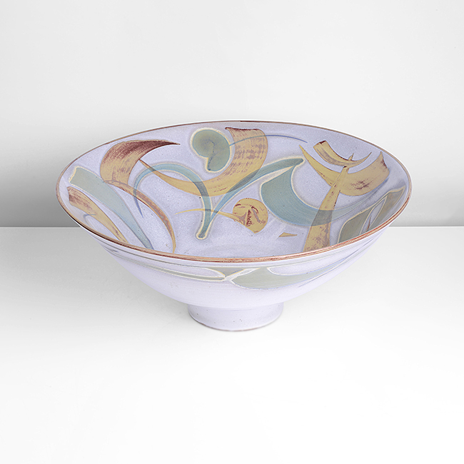 A white earthenware bowl made by Alan Caiger-Smith in 2003 sold at auction by Maak Contemporary Ceramics